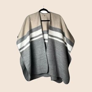 Ann Taylor LOFT Striped Poncho Wrap – Size XS/S